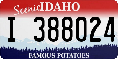 ID license plate I388024