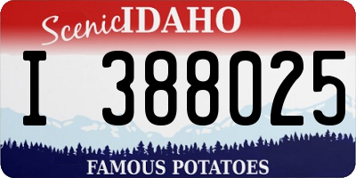 ID license plate I388025