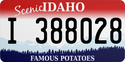 ID license plate I388028