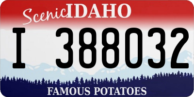 ID license plate I388032