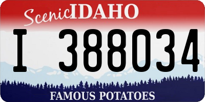 ID license plate I388034