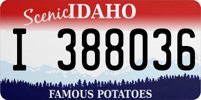 ID license plate I388036