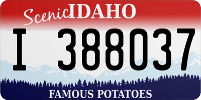 ID license plate I388037