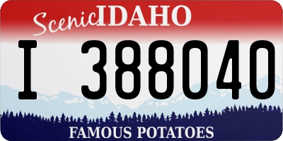 ID license plate I388040