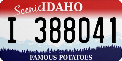 ID license plate I388041