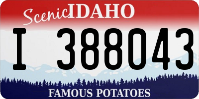 ID license plate I388043