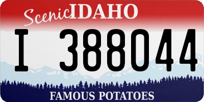 ID license plate I388044