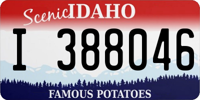 ID license plate I388046