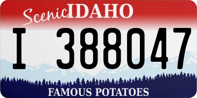 ID license plate I388047