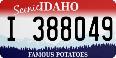 ID license plate I388049