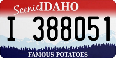 ID license plate I388051