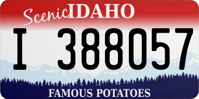 ID license plate I388057