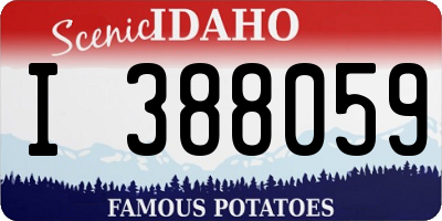 ID license plate I388059