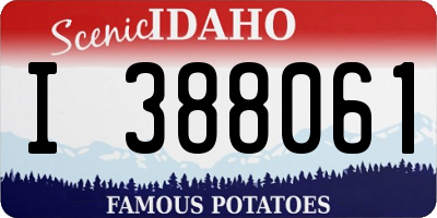 ID license plate I388061