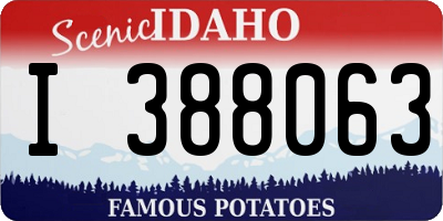 ID license plate I388063