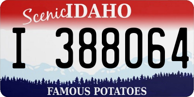 ID license plate I388064