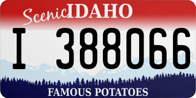 ID license plate I388066