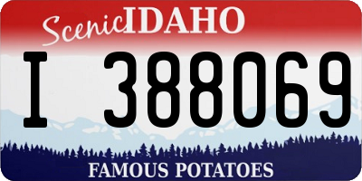 ID license plate I388069