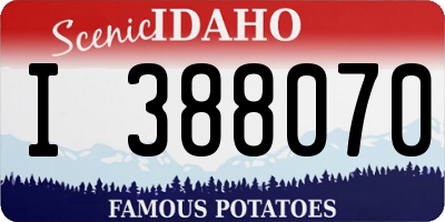 ID license plate I388070
