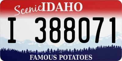 ID license plate I388071