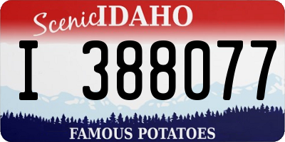 ID license plate I388077