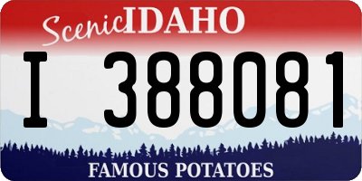 ID license plate I388081