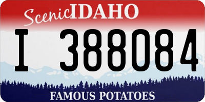 ID license plate I388084