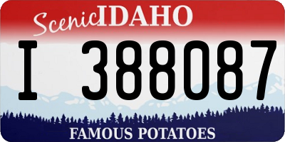 ID license plate I388087