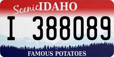 ID license plate I388089