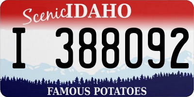 ID license plate I388092