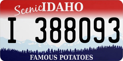 ID license plate I388093