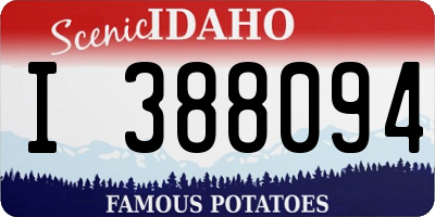 ID license plate I388094
