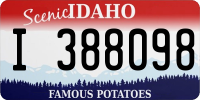 ID license plate I388098