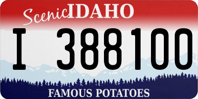 ID license plate I388100
