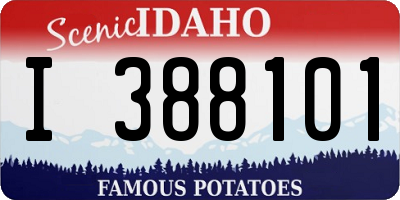 ID license plate I388101