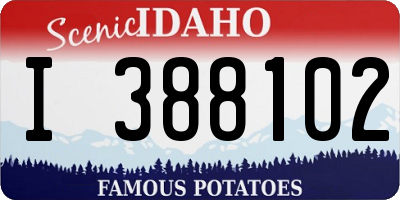 ID license plate I388102