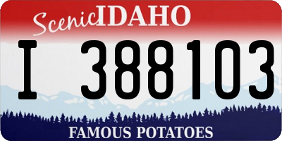 ID license plate I388103