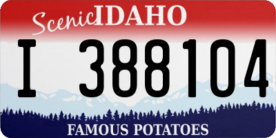 ID license plate I388104