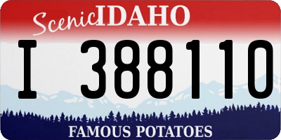 ID license plate I388110