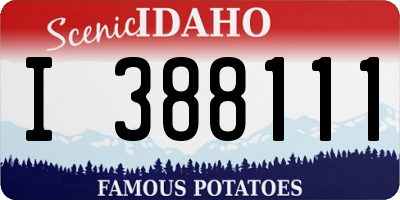 ID license plate I388111
