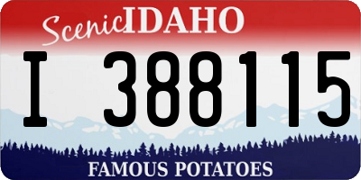 ID license plate I388115