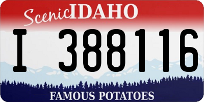ID license plate I388116