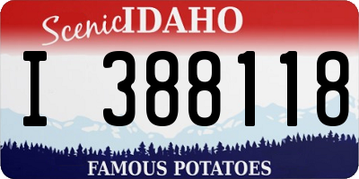 ID license plate I388118