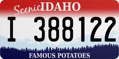 ID license plate I388122