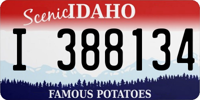 ID license plate I388134