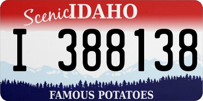ID license plate I388138