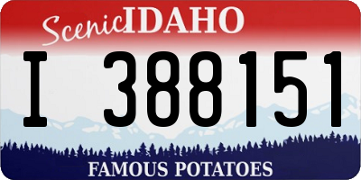 ID license plate I388151