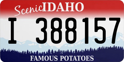 ID license plate I388157