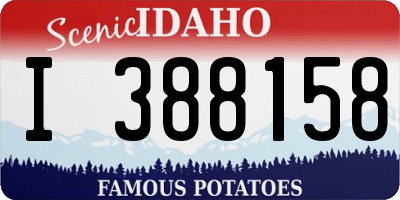 ID license plate I388158
