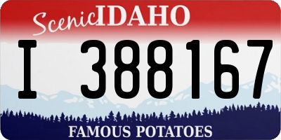 ID license plate I388167